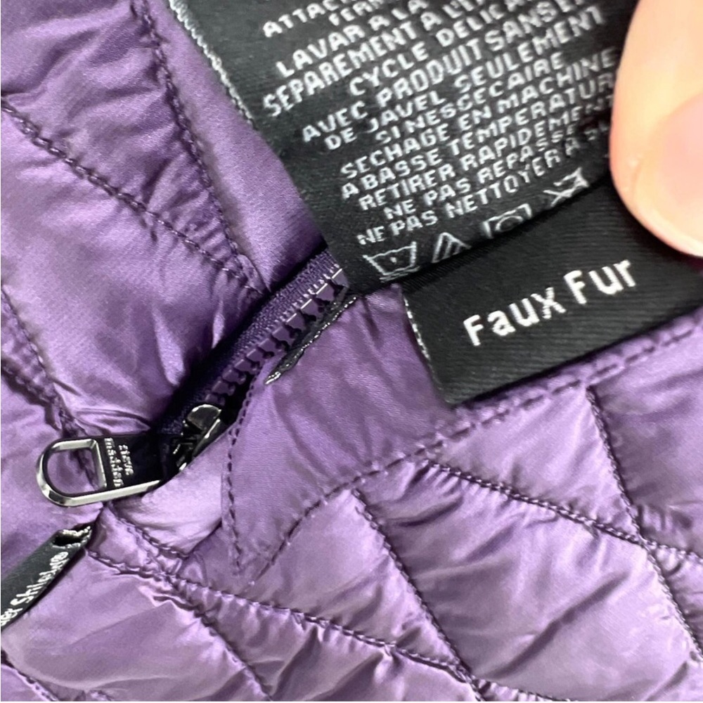 Steve Madden Quilted Purple Sherpa-Lined Vest - Picture 9 of 10